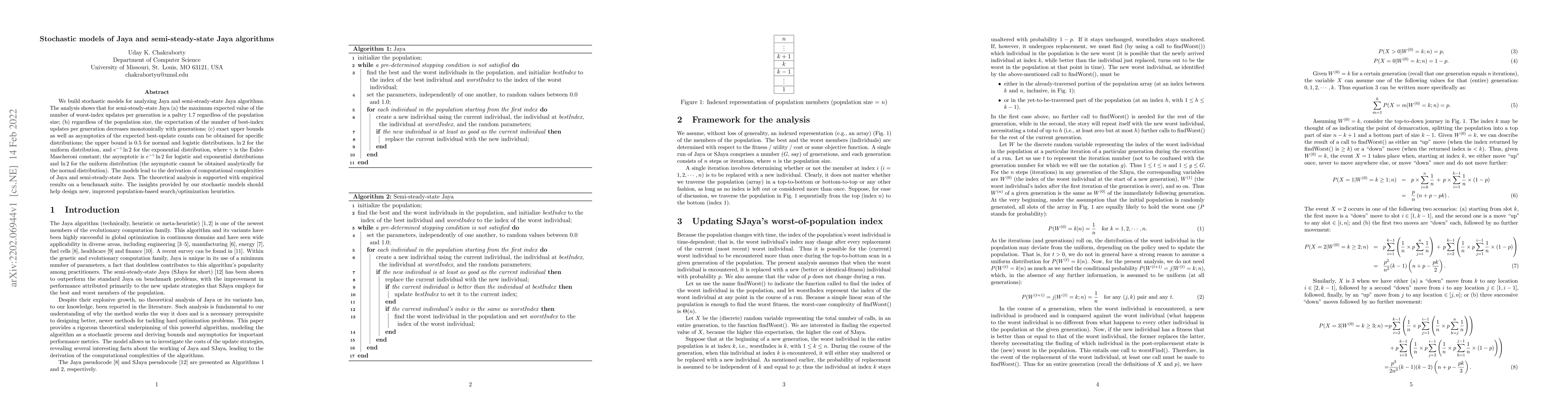 Thumbnail for Stochastic models of Jaya and semi-steady-state Jaya algorithms