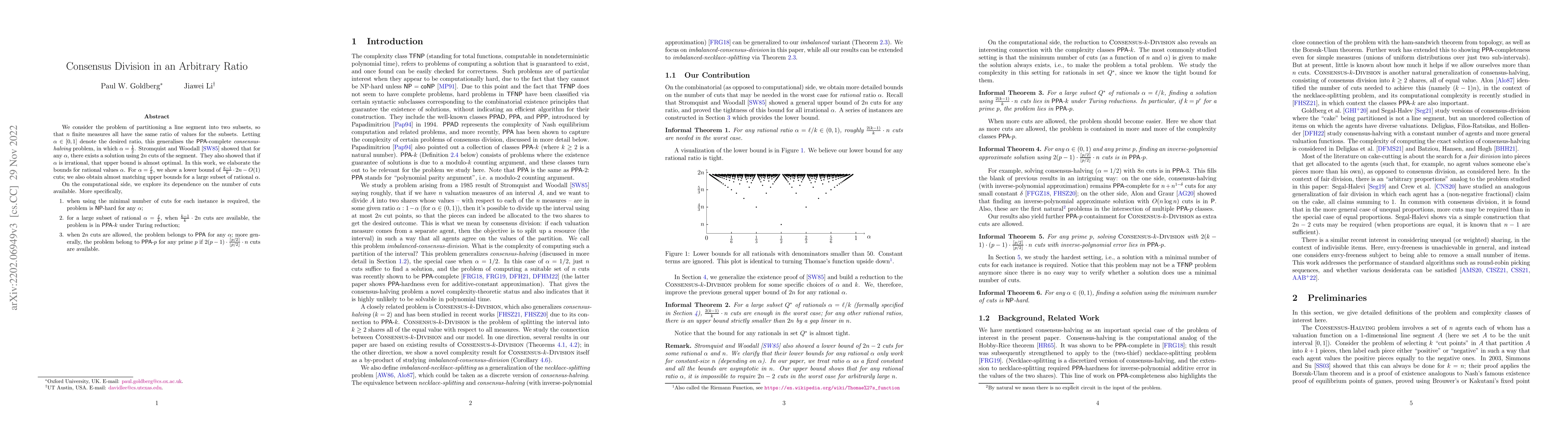 Thumbnail for Consensus Division in an Arbitrary Ratio