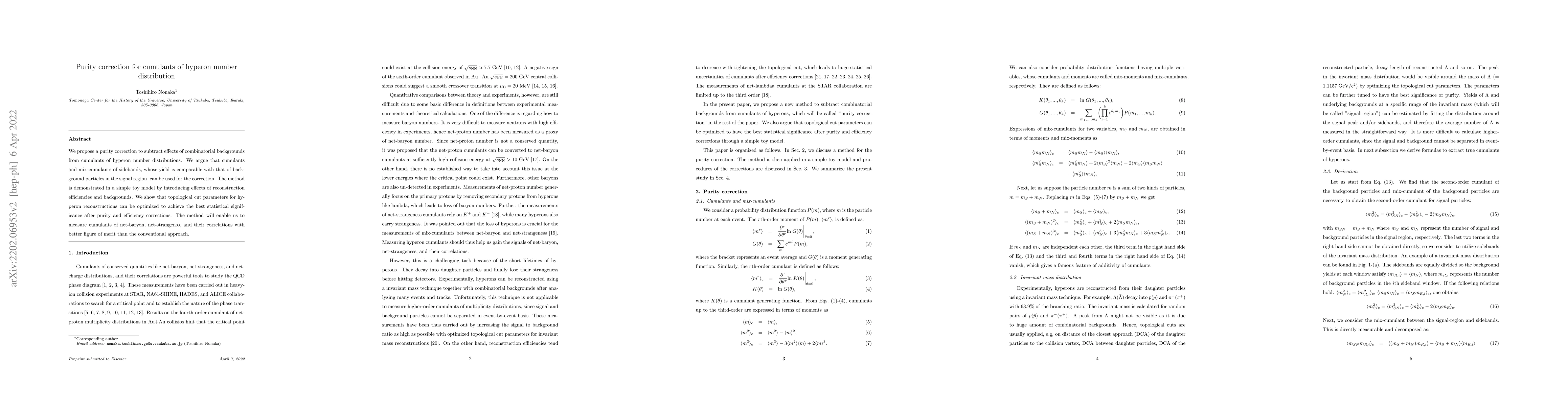 Thumbnail for Purity correction for cumulants of hyperon number distribution