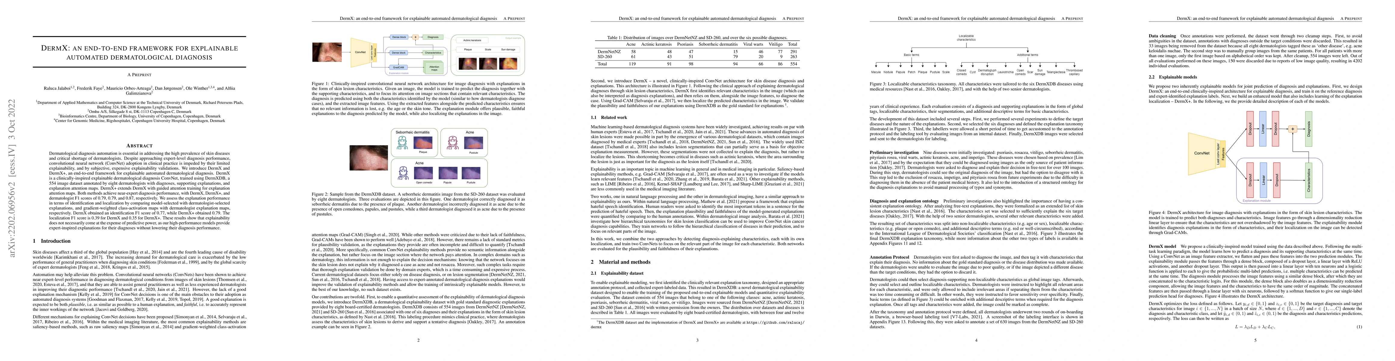 Thumbnail for DermX: an end-to-end framework for explainable automated dermatological
  diagnosis