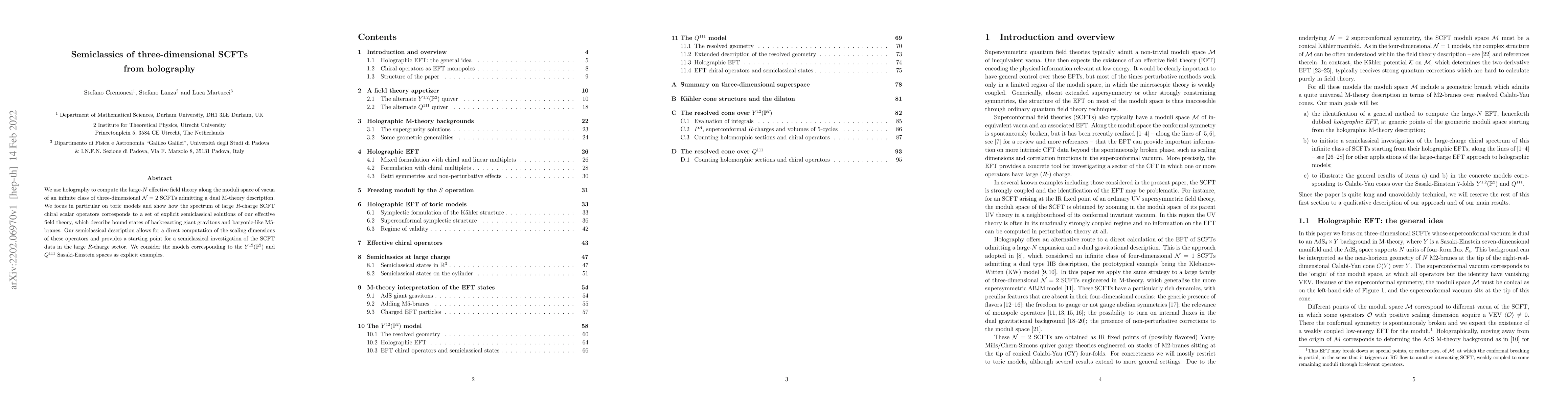 Thumbnail for Semiclassics of three-dimensional SCFTs from holography