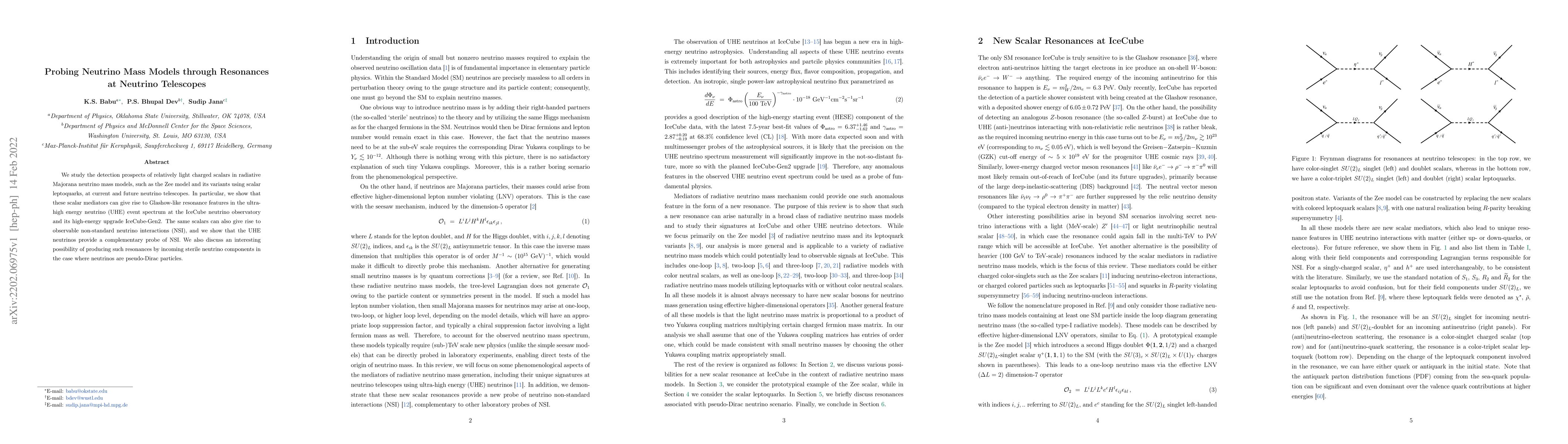 Thumbnail for Probing Neutrino Mass Models through Resonances at Neutrino Telescopes
