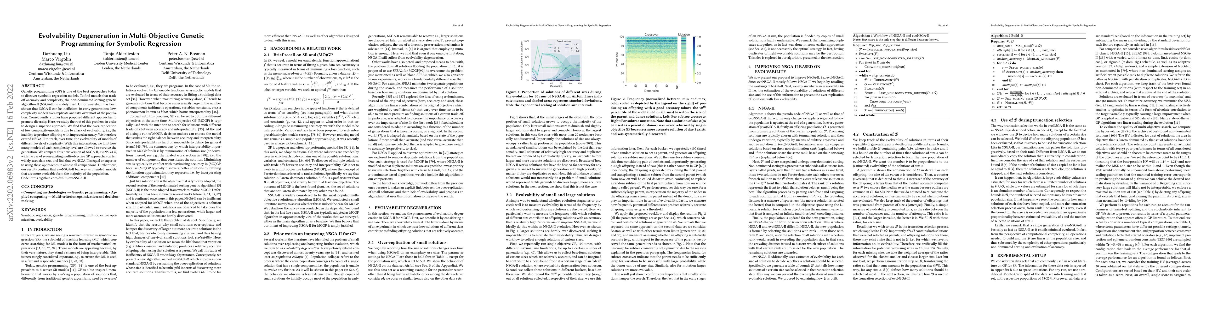 Thumbnail for Evolvability Degeneration in Multi-Objective Genetic Programming for
  Symbolic Regression