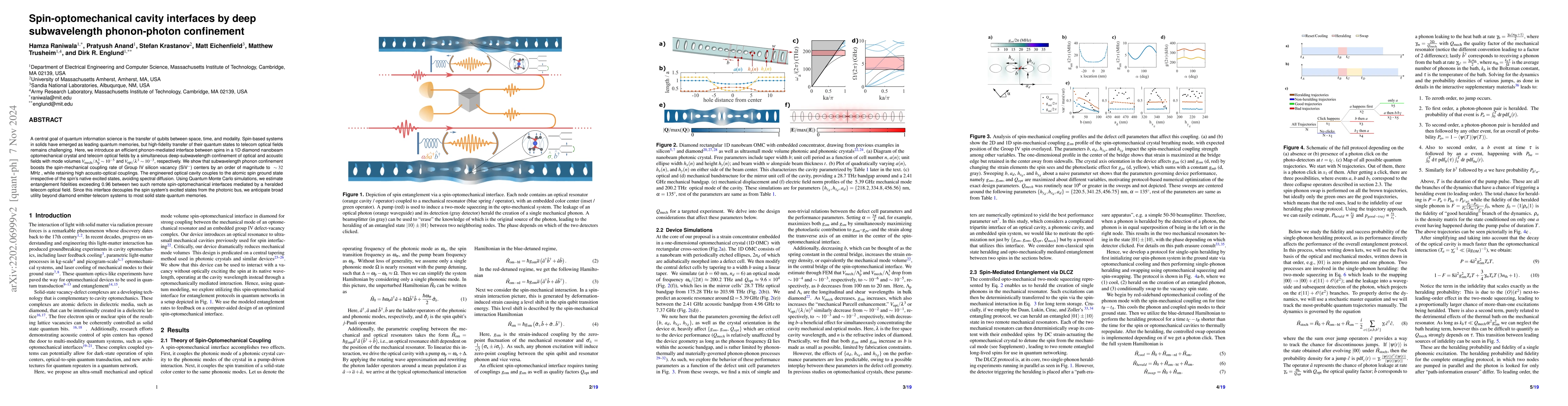 Thumbnail for A spin-optomechanical quantum interface enabled by an ultrasmall
  mechanical and optical mode volume cavity