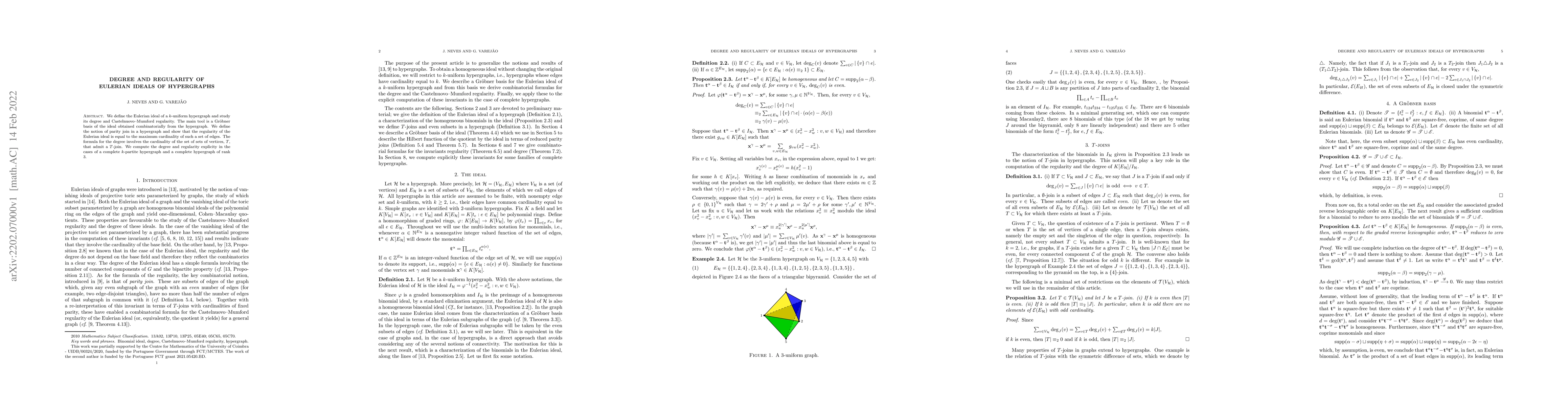Thumbnail for Degree and regularity of Eulerian ideals of hypergraphs