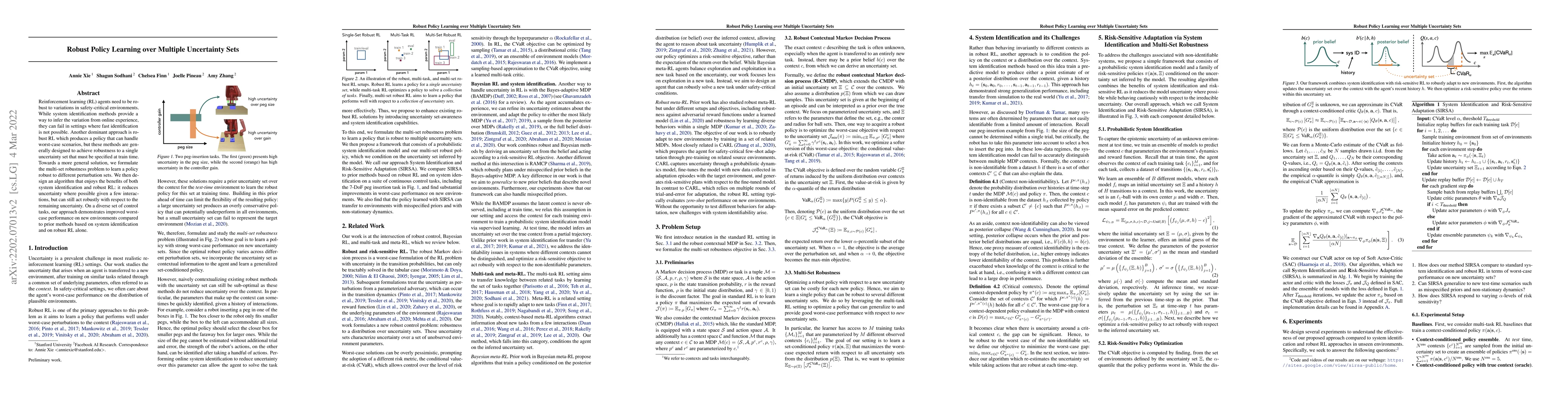 Thumbnail for Robust Policy Learning over Multiple Uncertainty Sets