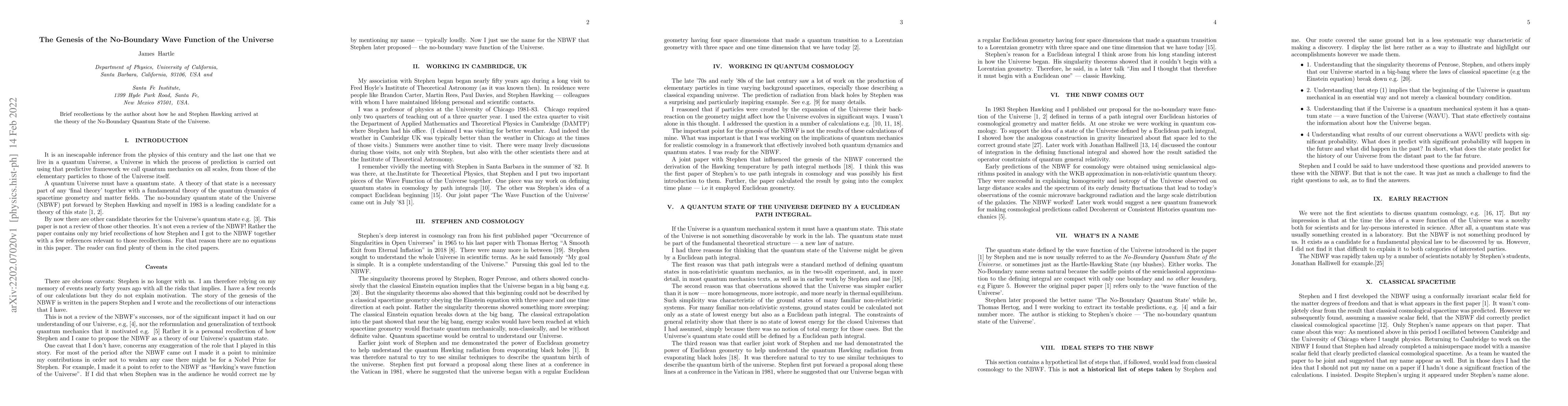Thumbnail for The Genesis of the No-Boundary Wave Function of the Universe