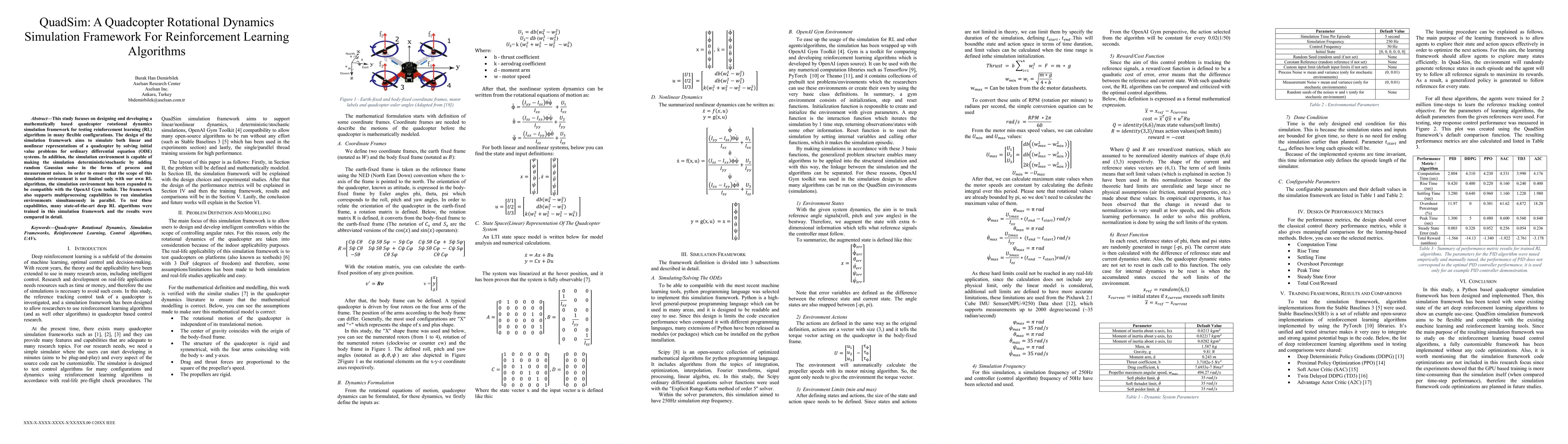 Thumbnail for QuadSim: A Quadcopter Rotational Dynamics Simulation Framework For
  Reinforcement Learning Algorithms