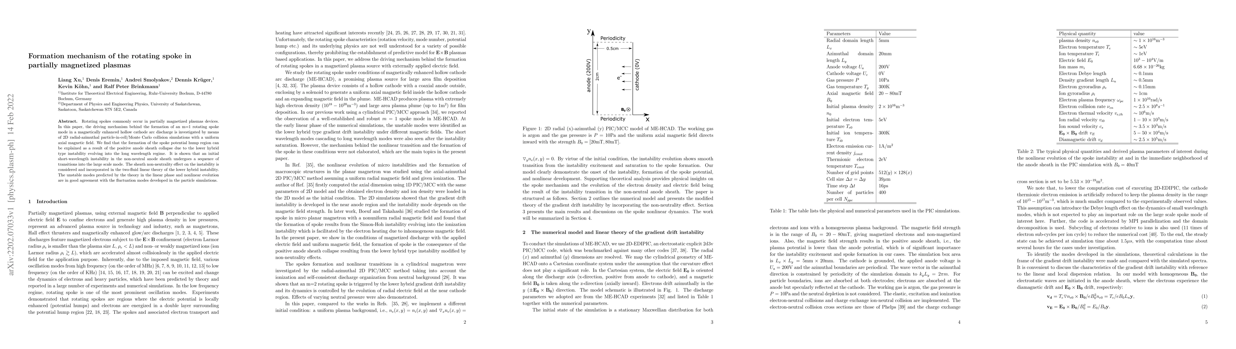 Thumbnail for Formation mechanism of the rotating spoke in partially magnetized
  plasmas