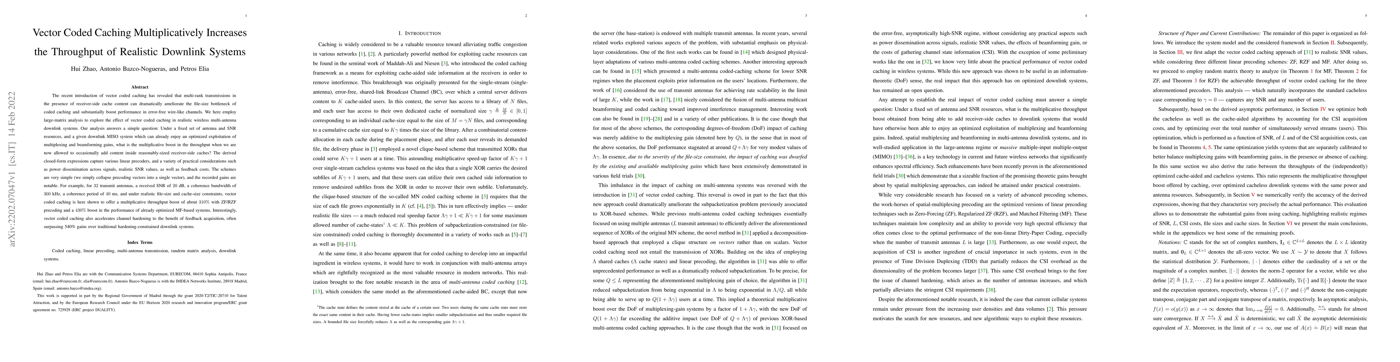 Thumbnail for Vector Coded Caching Multiplicatively Boosts the Throughput of Realistic
  Downlink Systems