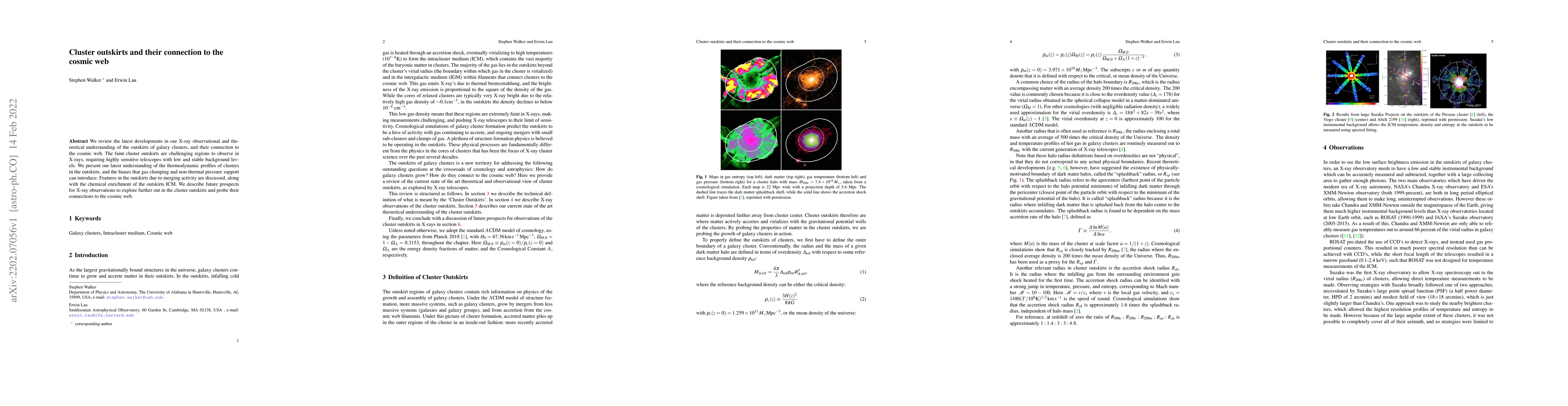 Thumbnail for Cluster outskirts and their connection to the cosmic web