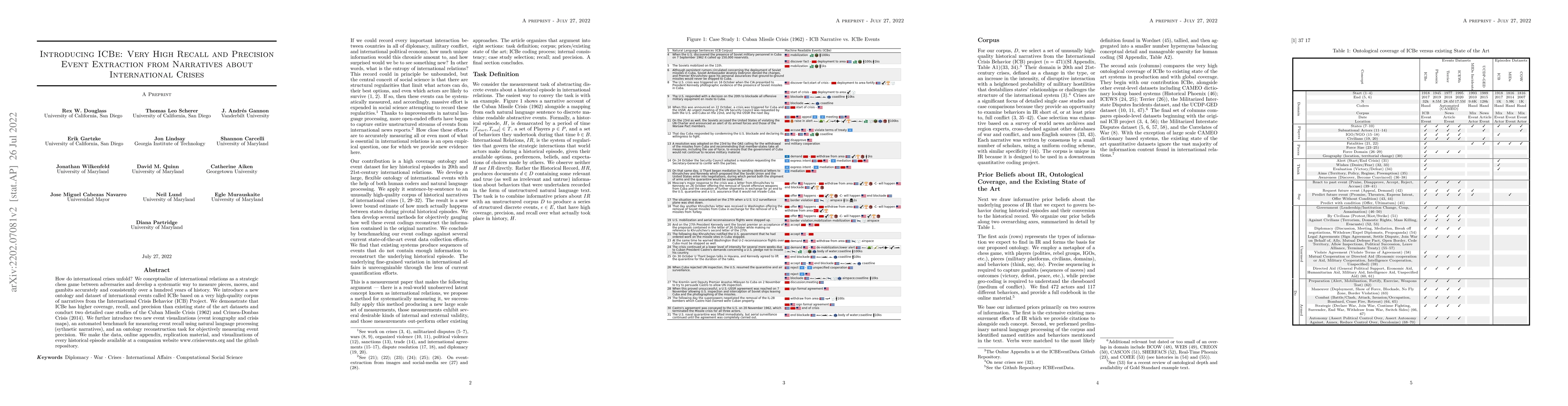 Thumbnail for Introducing the ICBe Dataset: Very High Recall and Precision Event
  Extraction from Narratives about International Crises