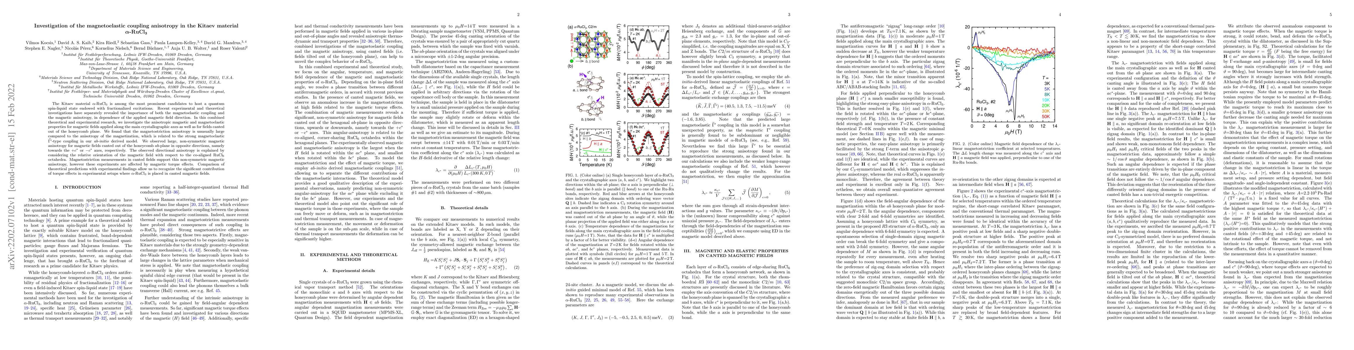 Thumbnail for Investigation of the magnetoelastic coupling anisotropy in the Kitaev
  material $\alpha$-RuCl$_3$