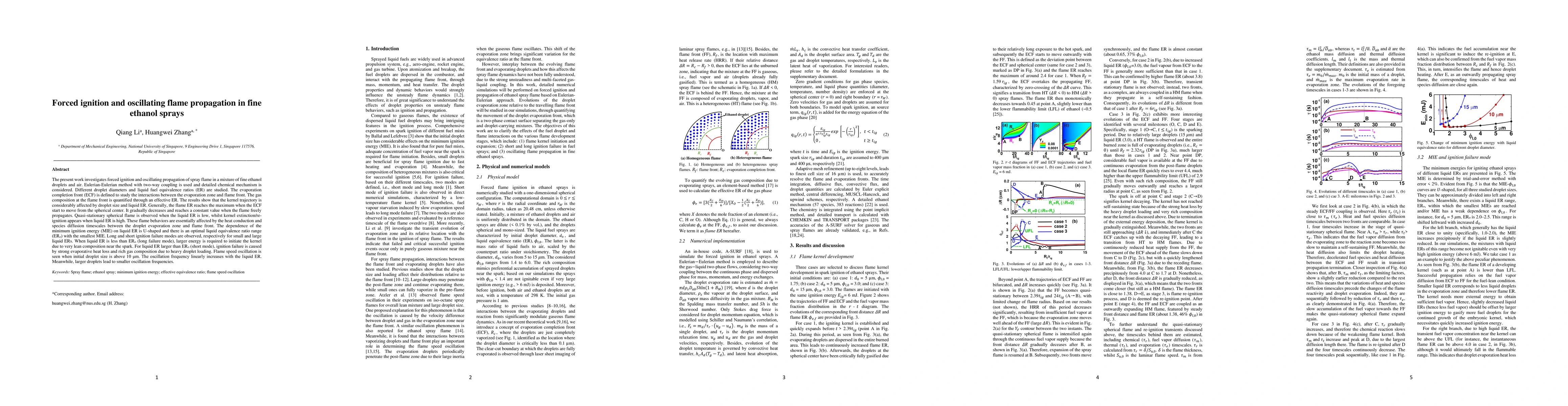 Thumbnail for Forced ignition and oscillating flame propagation in fine ethanol sprays