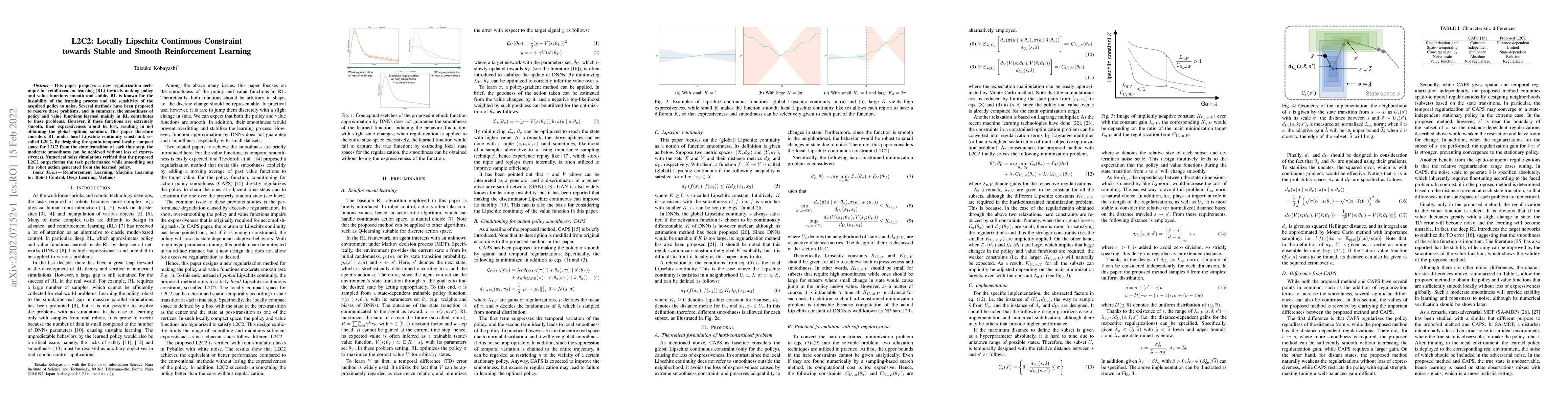 Thumbnail for L2C2: Locally Lipschitz Continuous Constraint towards Stable and Smooth
  Reinforcement Learning