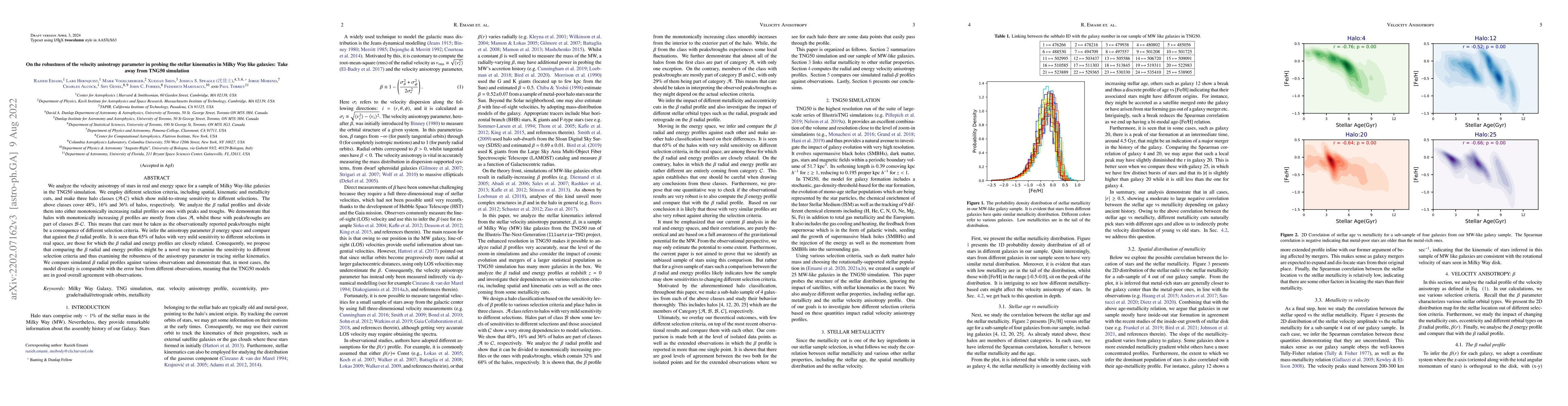 Thumbnail for On the robustness of the velocity anisotropy parameter in probing the
  stellar kinematics in Milky Way like galaxies: Take away from TNG50
  simulation