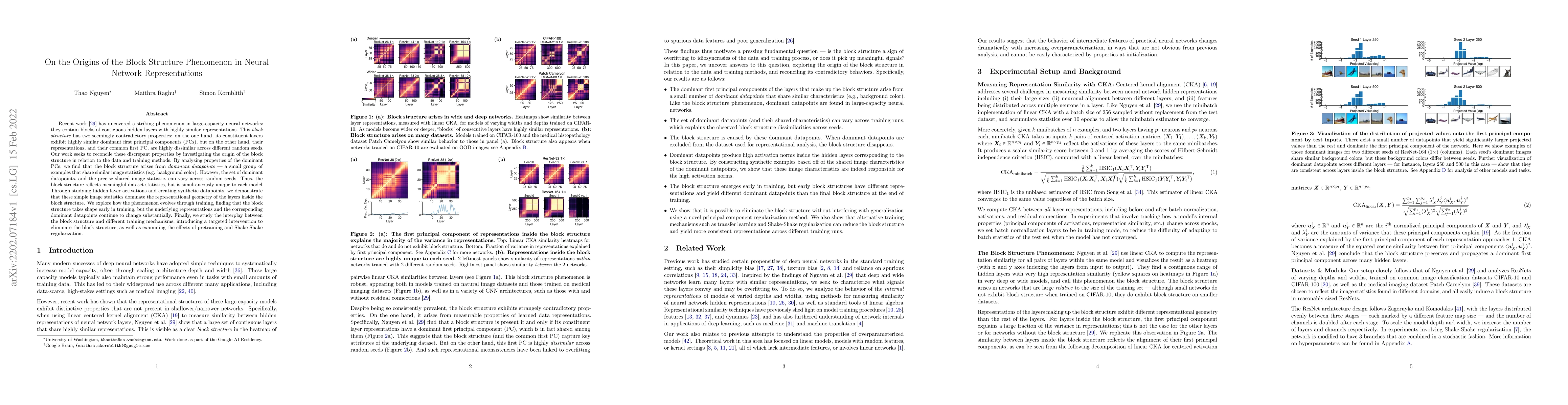 Thumbnail for On the Origins of the Block Structure Phenomenon in Neural Network
  Representations