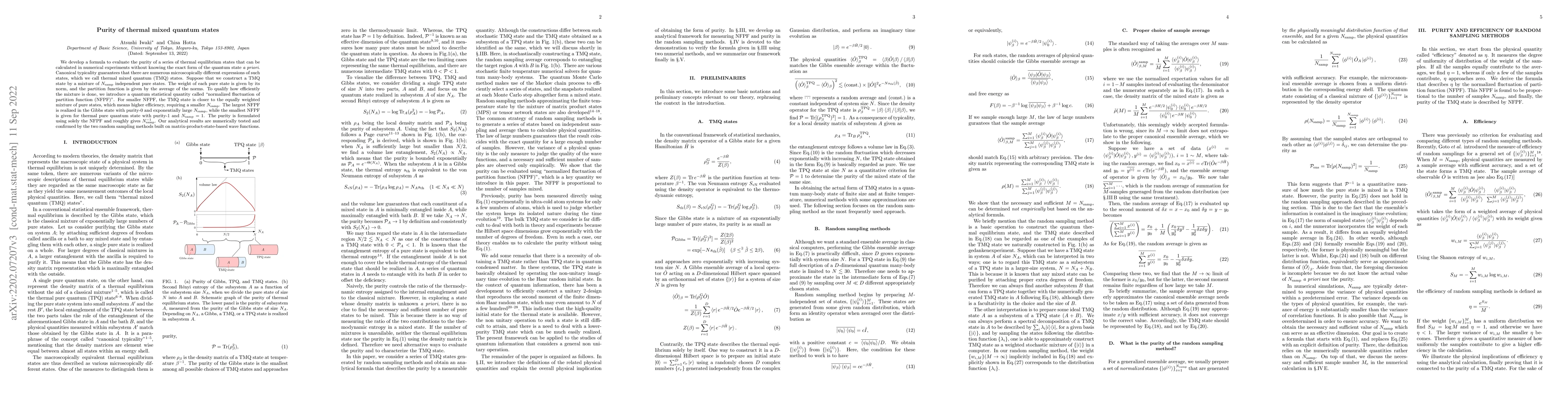 Thumbnail for Purity of thermal mixed quantum states