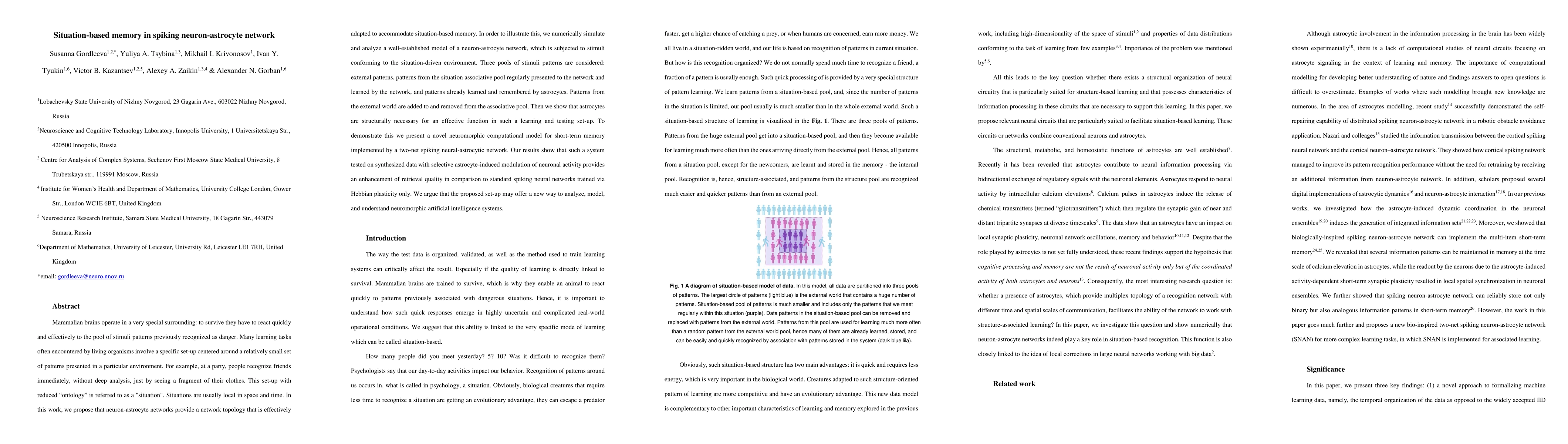 Thumbnail for Situation-based memory in spiking neuron-astrocyte network