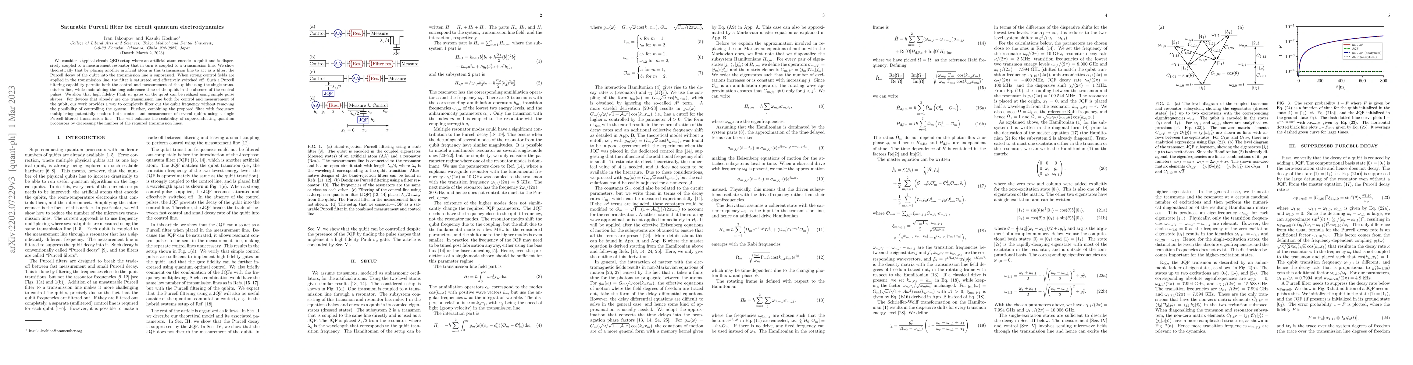 Thumbnail for Saturable Purcell filter for circuit quantum electrodynamics