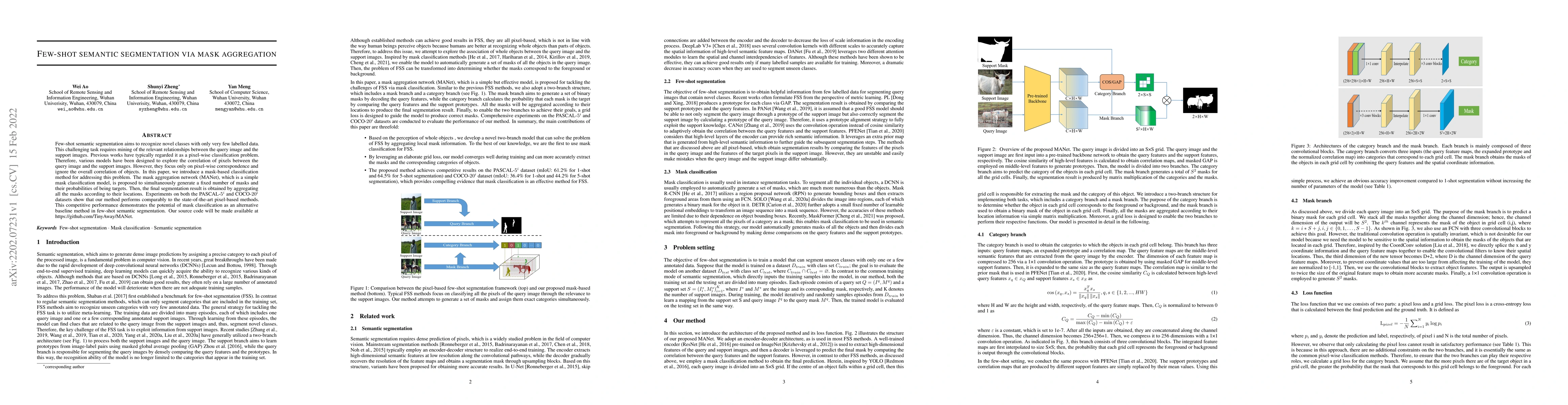 Thumbnail for Few-shot semantic segmentation via mask aggregation