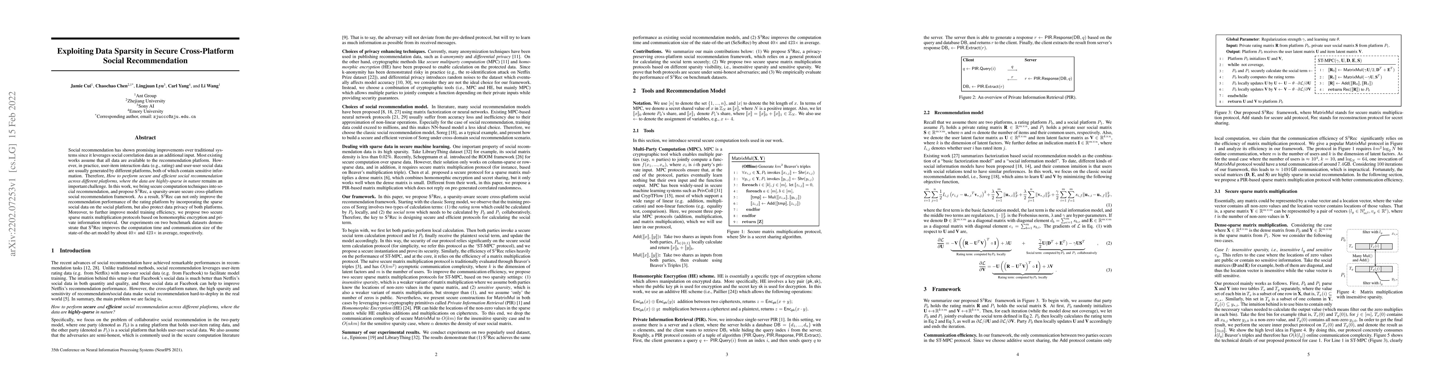 Thumbnail for Exploiting Data Sparsity in Secure Cross-Platform Social Recommendation