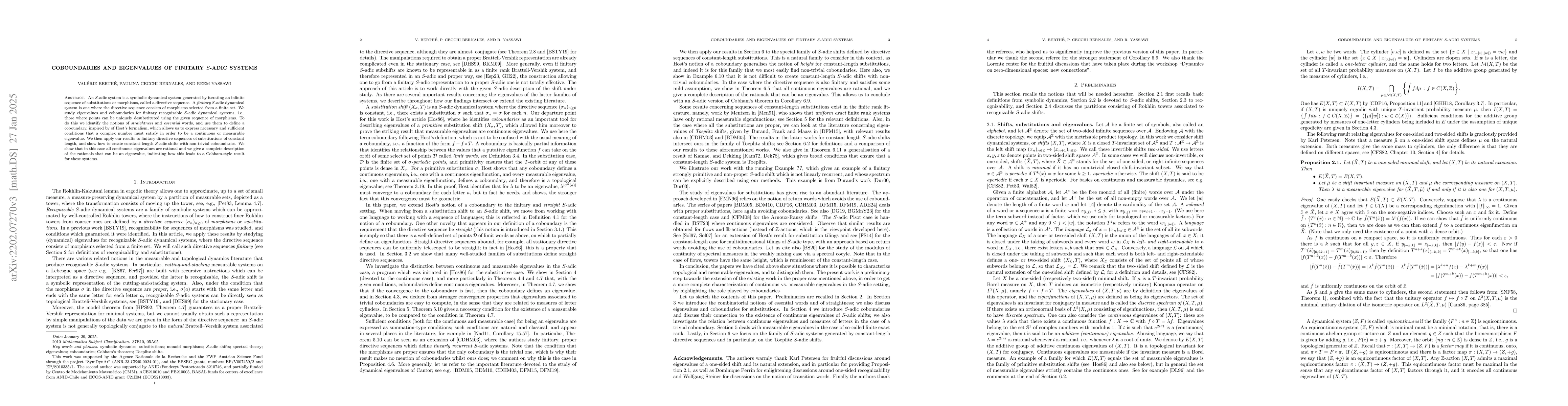 Thumbnail for Coboundaries and eigenvalues of finitary S-adic systems