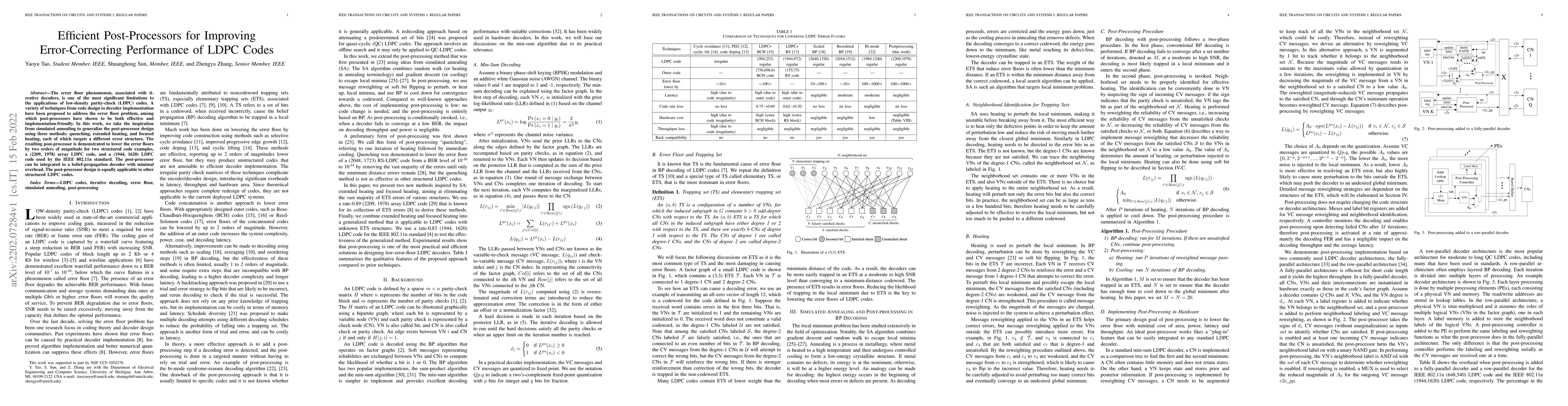 Thumbnail for Efficient Post-Processors for Improving Error-Correcting Performance of
  LDPC Codes