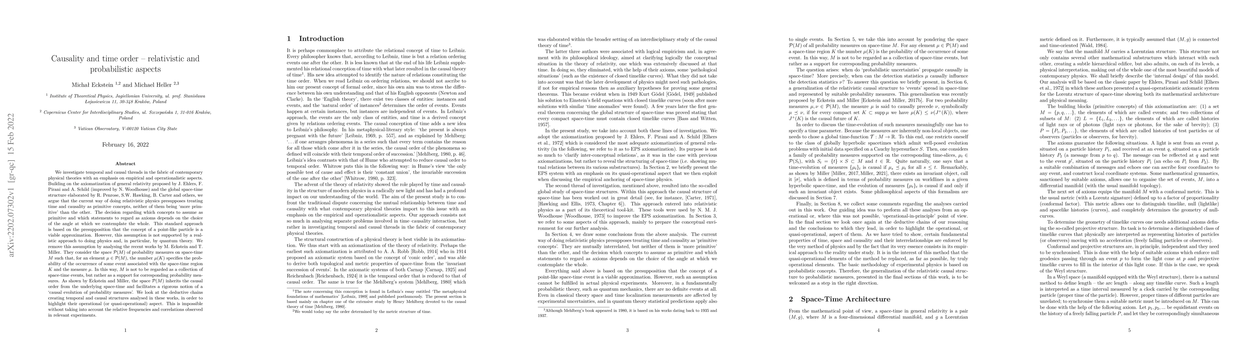 Thumbnail for Causality and time order -- relativistic and probabilistic aspects