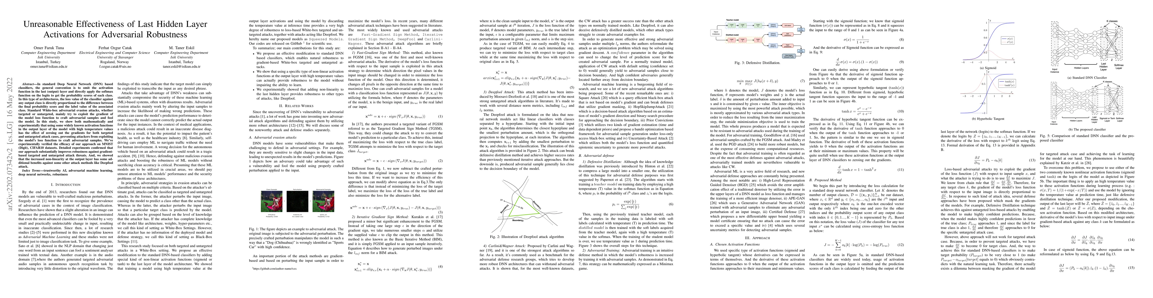 Thumbnail for Unreasonable Effectiveness of Last Hidden Layer Activations for
  Adversarial Robustness