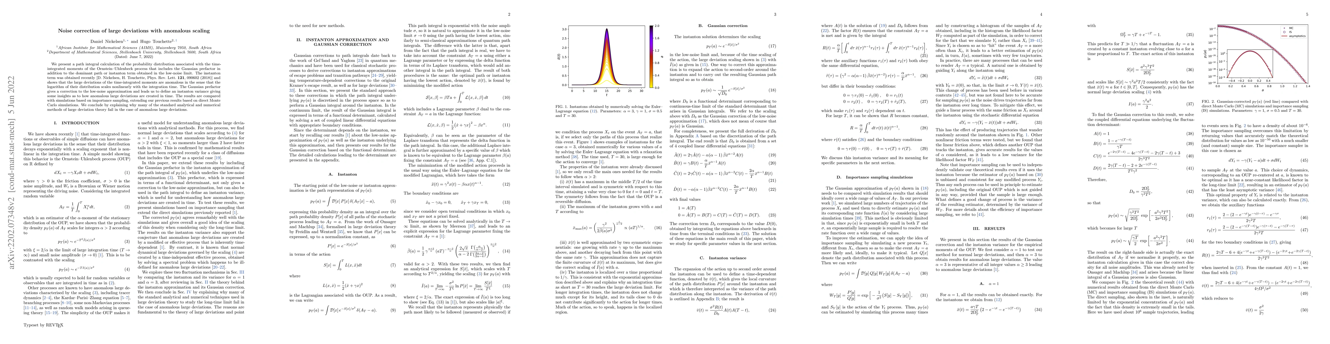 Thumbnail for Noise correction of large deviations with anomalous scaling