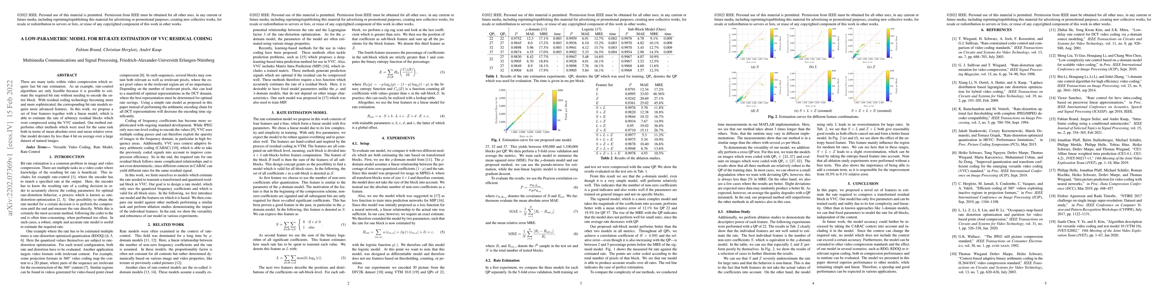 Thumbnail for A Low-Parametric Model for Bit-Rate Estimation of VVC Residual Coding