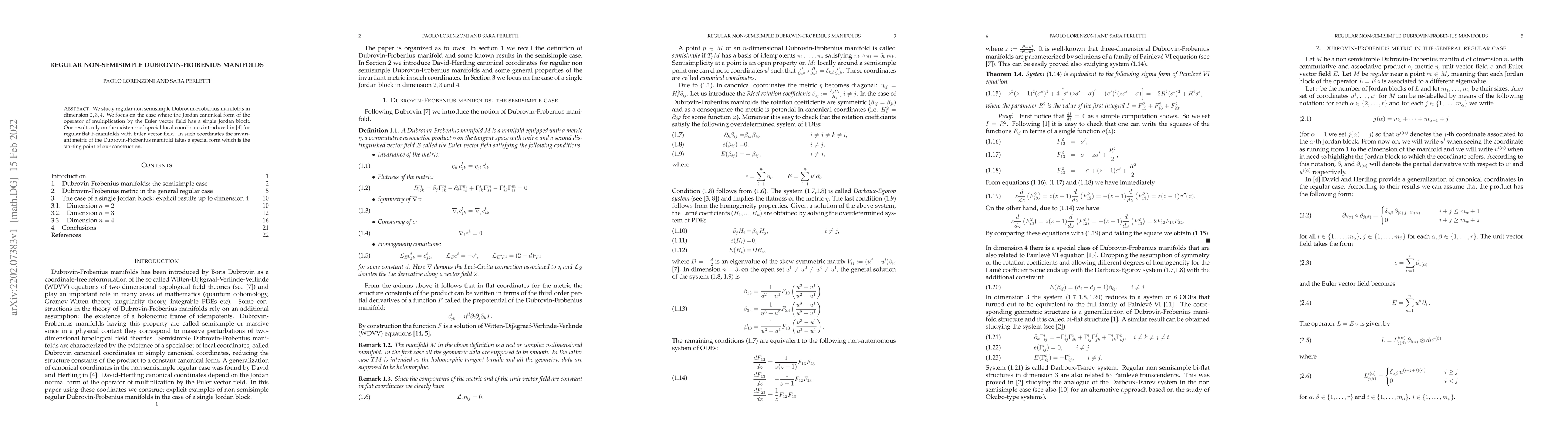 Thumbnail for Regular non-semisimple Dubrovin-Frobenius manifolds