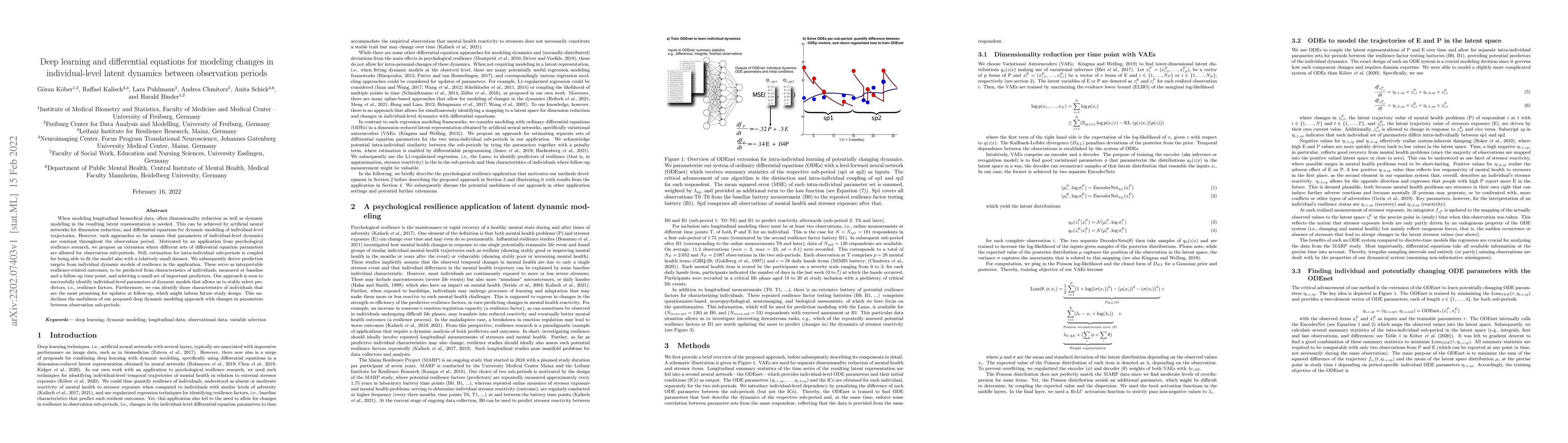 Thumbnail for Deep learning and differential equations for modeling changes in
  individual-level latent dynamics between observation periods