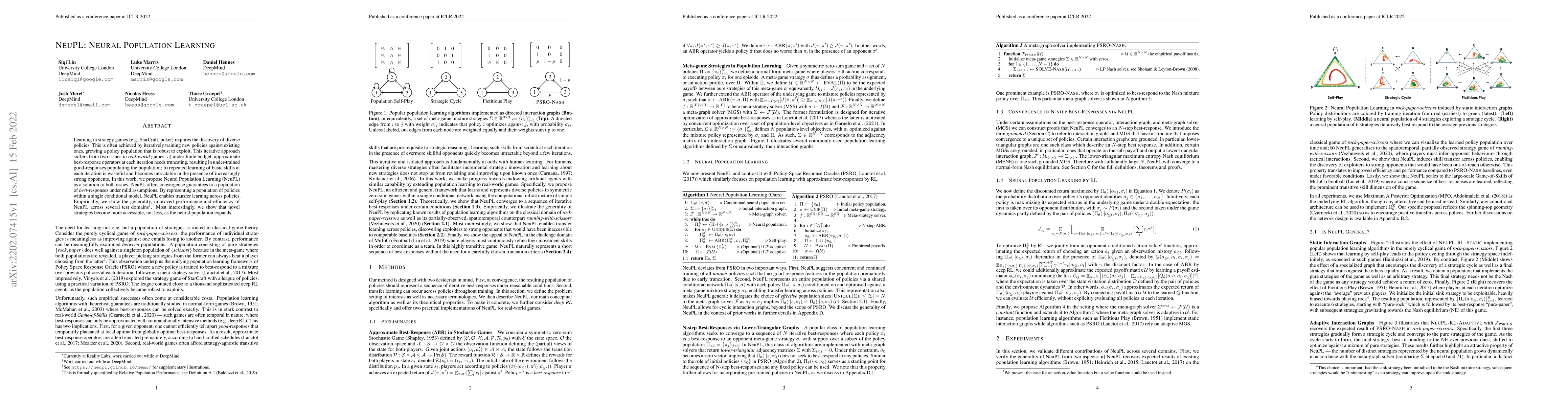 Thumbnail for NeuPL: Neural Population Learning