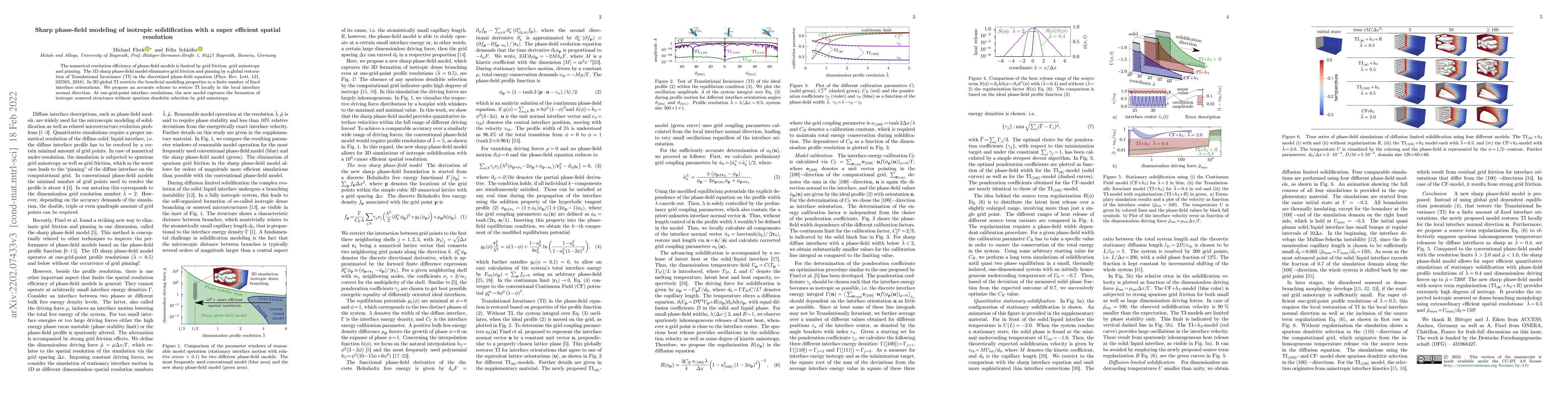 Thumbnail for Sharp phase-field modeling of isotropic solidification with a super
  efficient spatial resolution