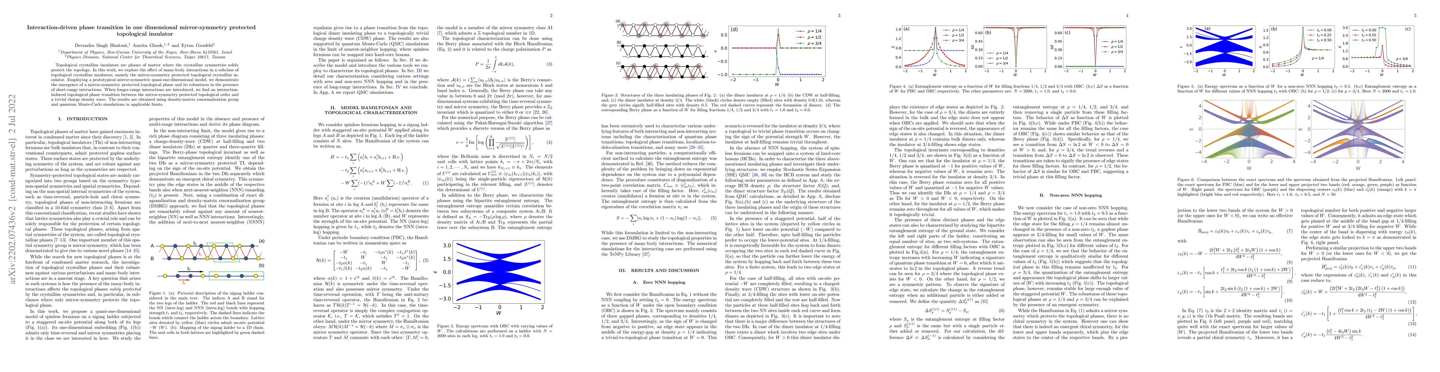 Thumbnail for Interaction-driven phase transition in one dimensional mirror-symmetry
  protected topological insulator