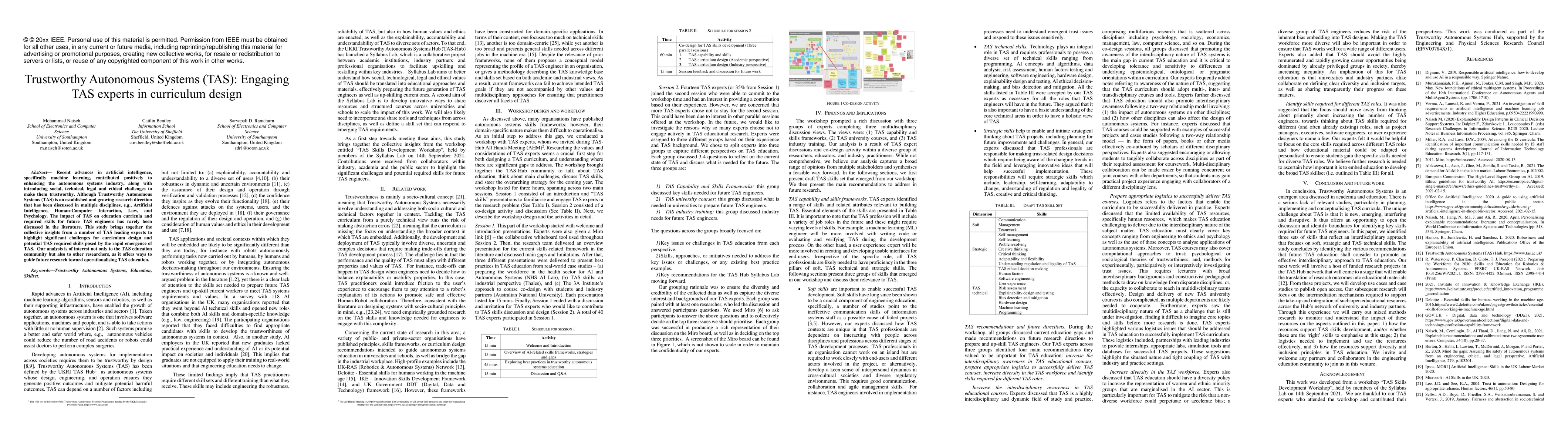 Thumbnail for Trustworthy Autonomous Systems (TAS): Engaging TAS experts in curriculum
  design