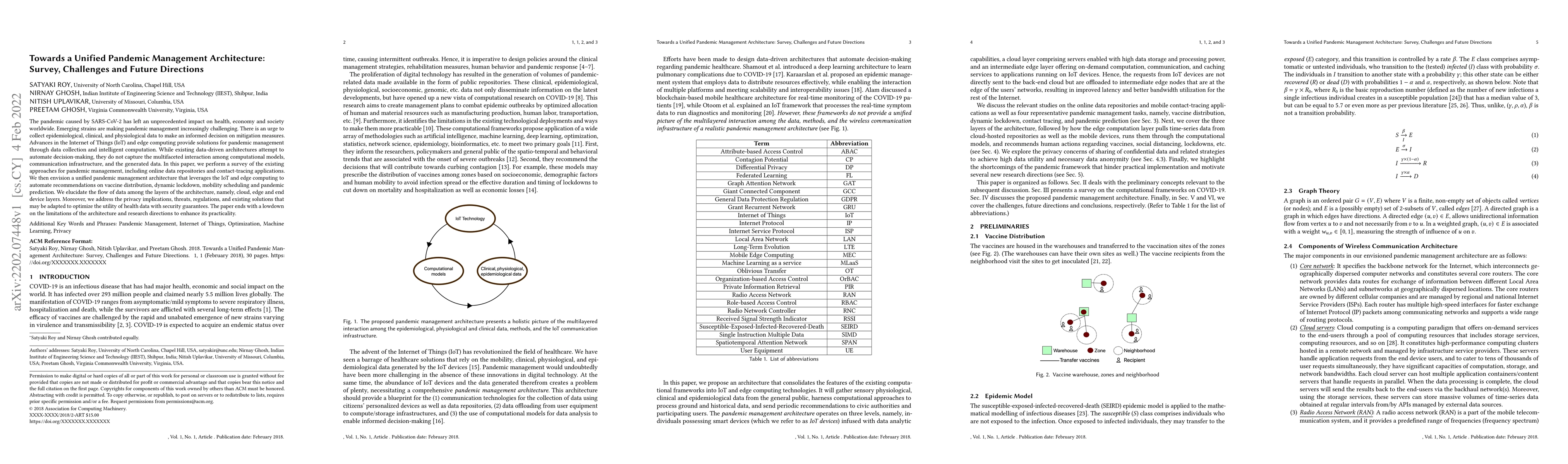 Thumbnail for Towards a Unified Pandemic Management Architecture: Survey, Challenges
  and Future Directions