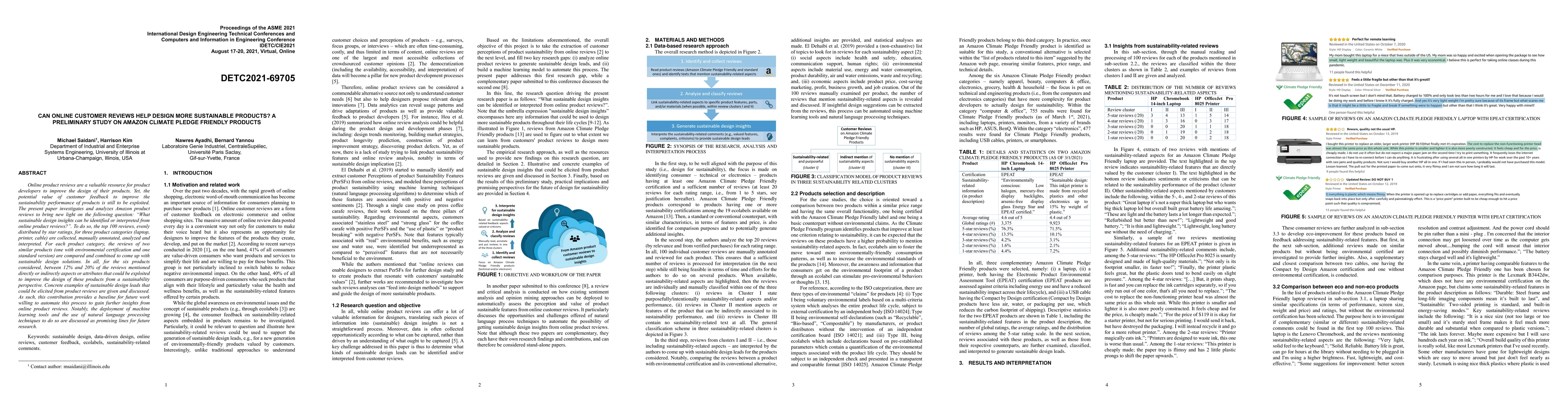 Thumbnail for Can Online Customer Reviews Help Design More Sustainable Products? A
  Preliminary Study on Amazon Climate Pledge Friendly Products
