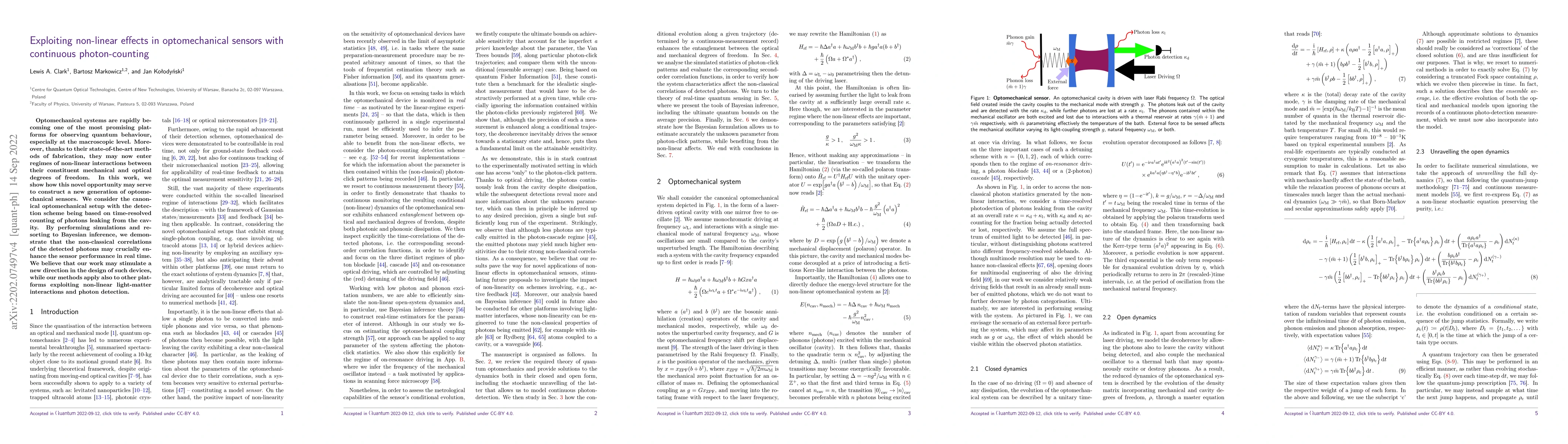Thumbnail for Exploiting non-linear effects in optomechanical sensors with continuous
  photon-counting