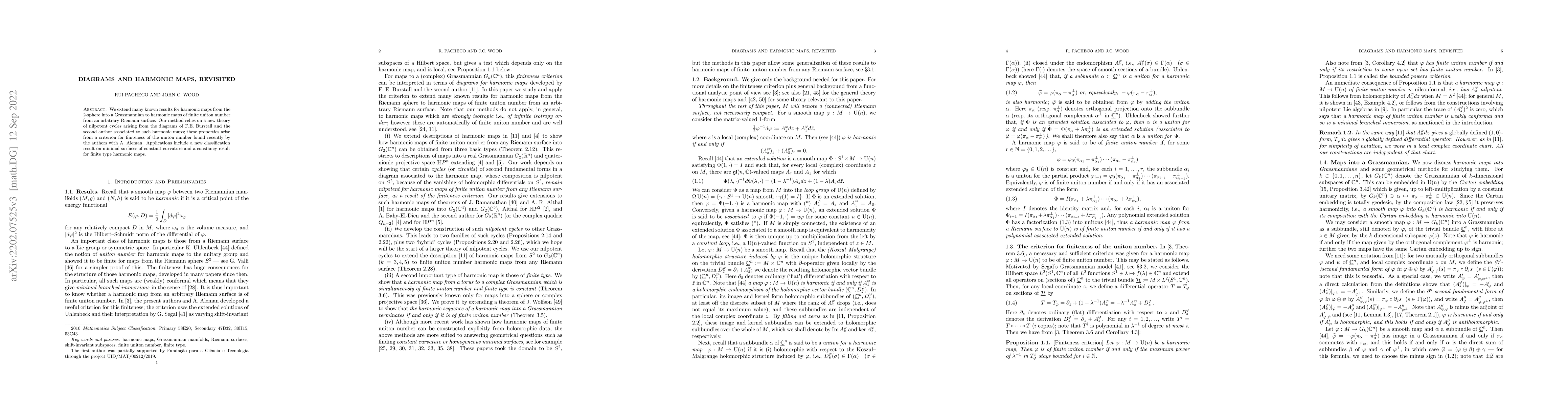 Thumbnail for Diagrams and harmonic maps, revisited