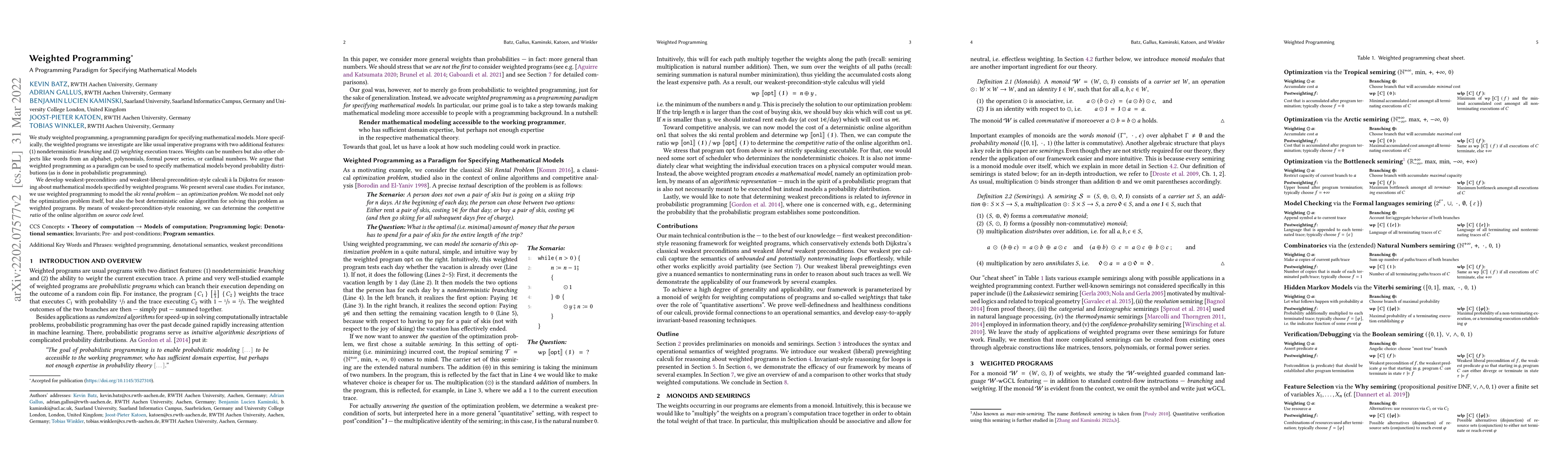 Thumbnail for Weighted Programming