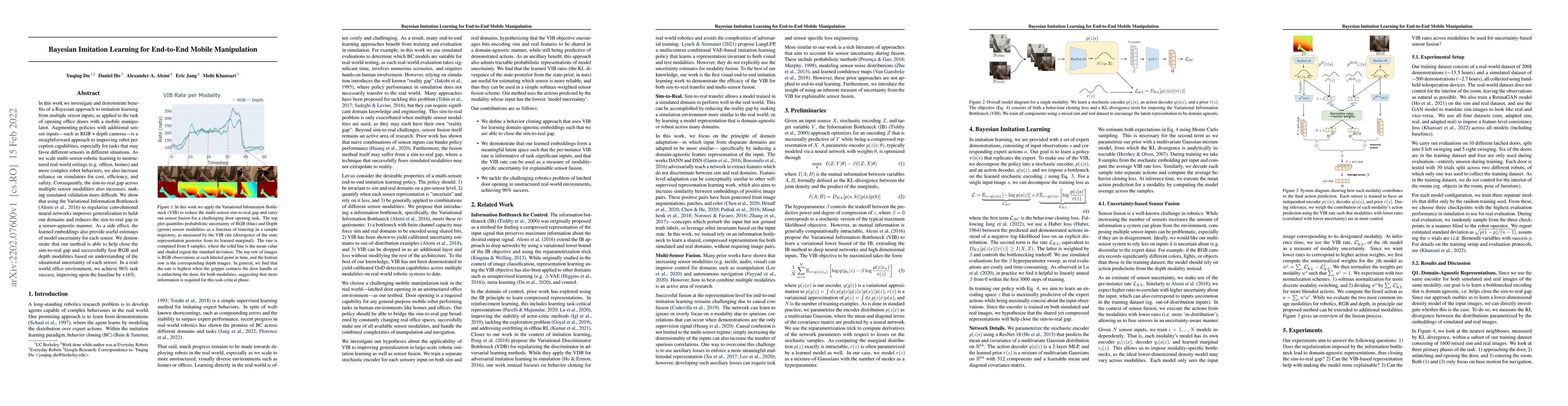 Thumbnail for Bayesian Imitation Learning for End-to-End Mobile Manipulation