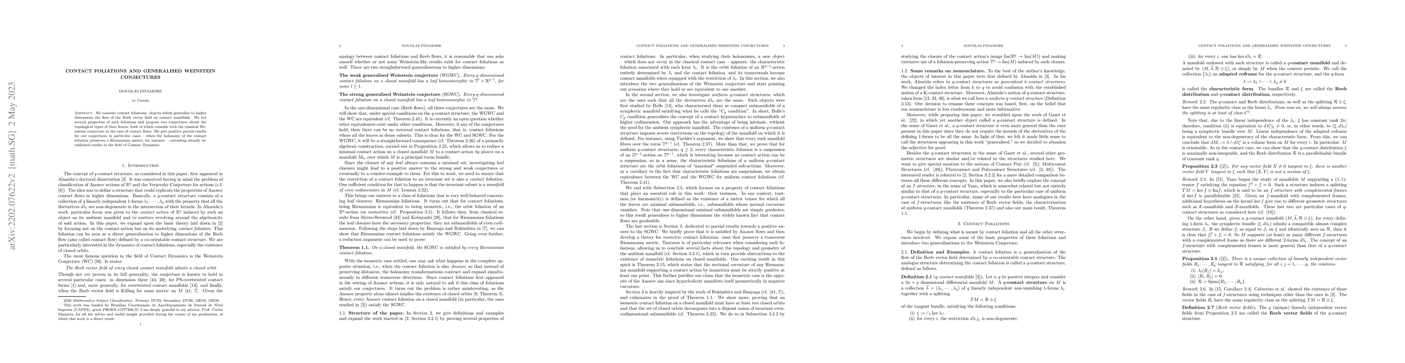 Thumbnail for Contact foliations and generalised Weinstein conjectures