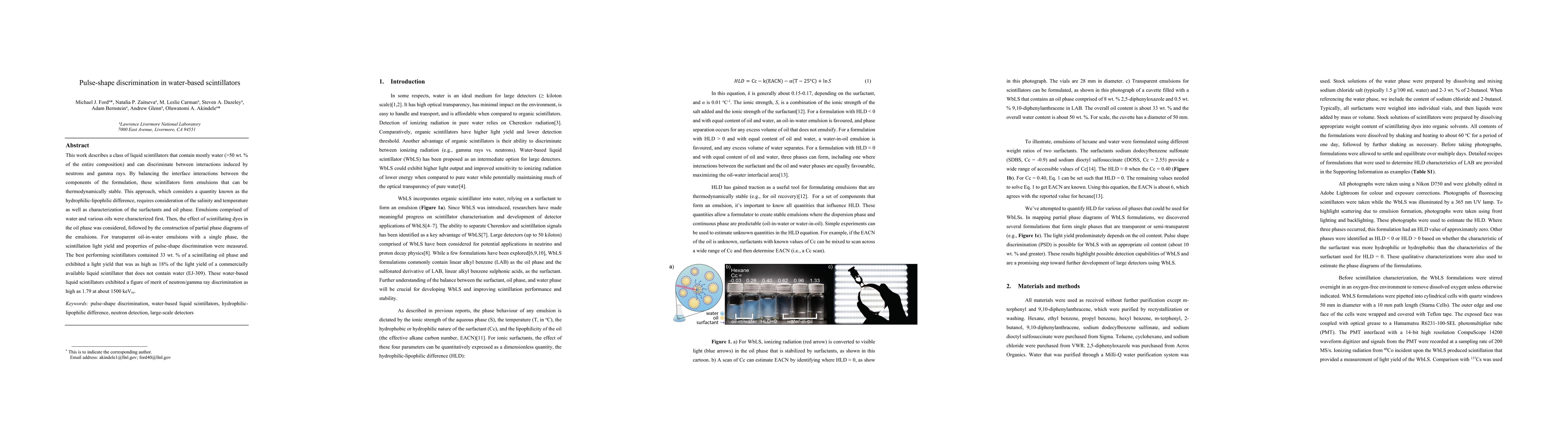 Thumbnail for Pulse-shape discrimination in water-based scintillators