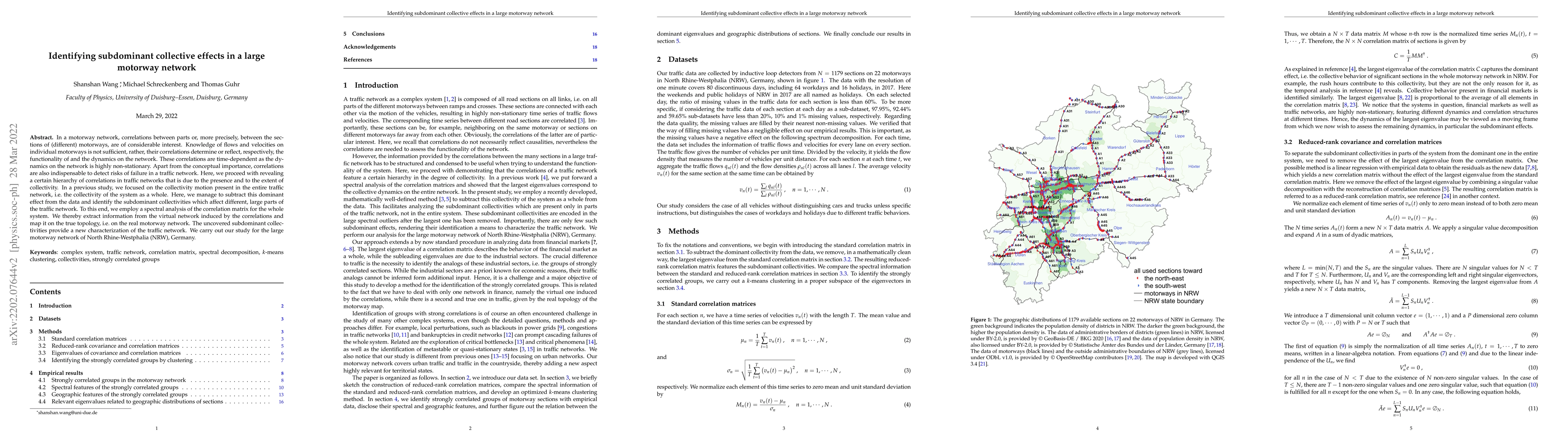 Thumbnail for Identifying subdominant collective effects in a large motorway network