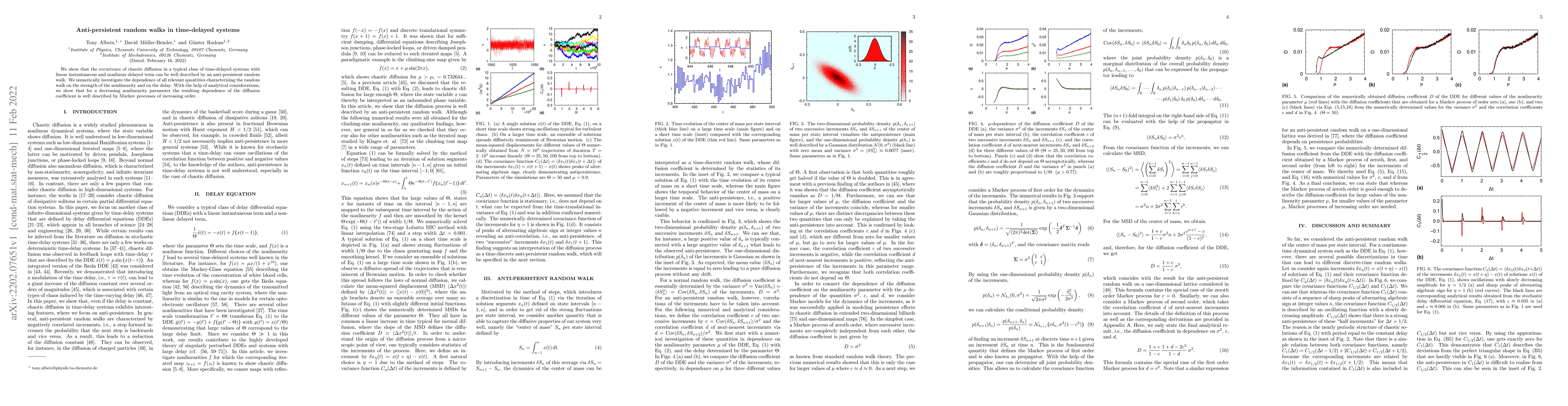 Thumbnail for Anti-persistent random walks in time-delayed systems