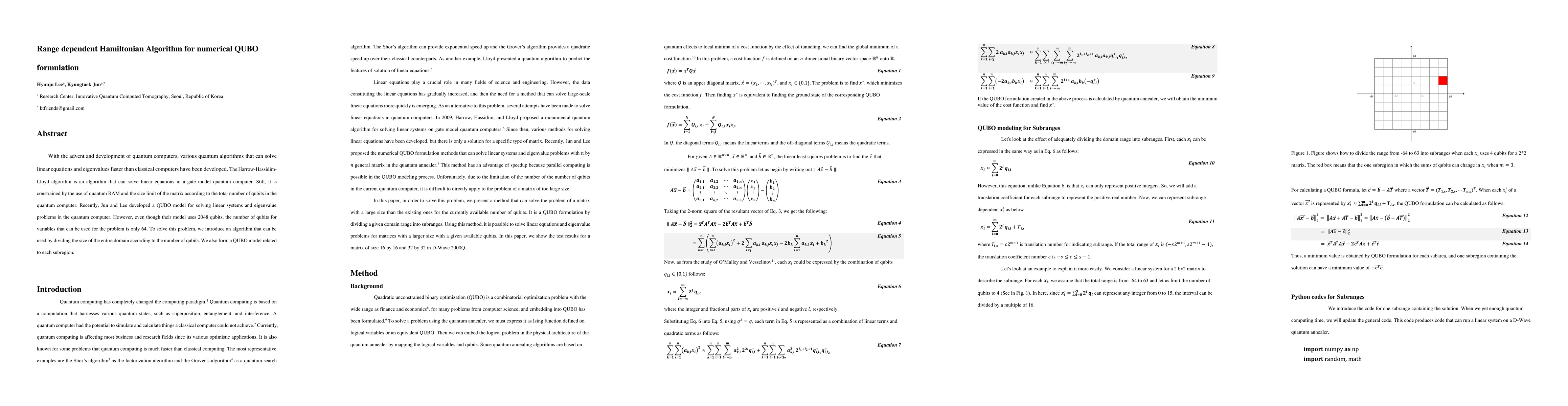 Thumbnail for Range dependent Hamiltonian Algorithm for numerical QUBO formulation