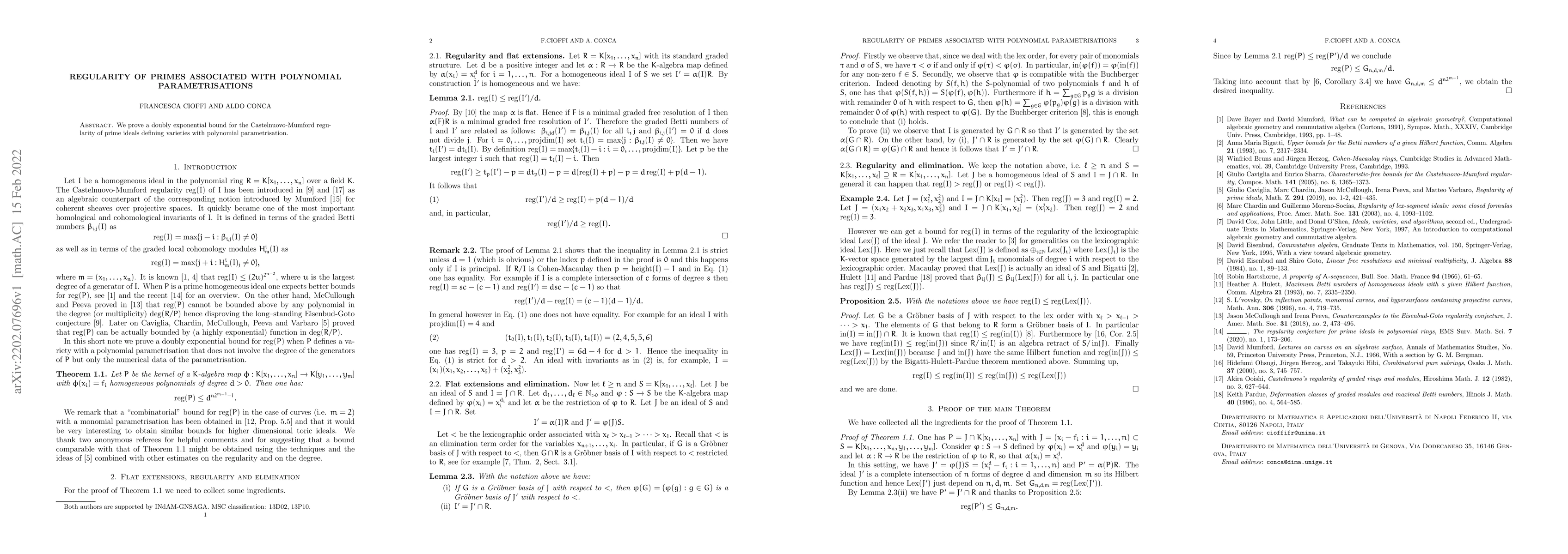 Thumbnail for Regularity of primes associated with polynomial parametrisations